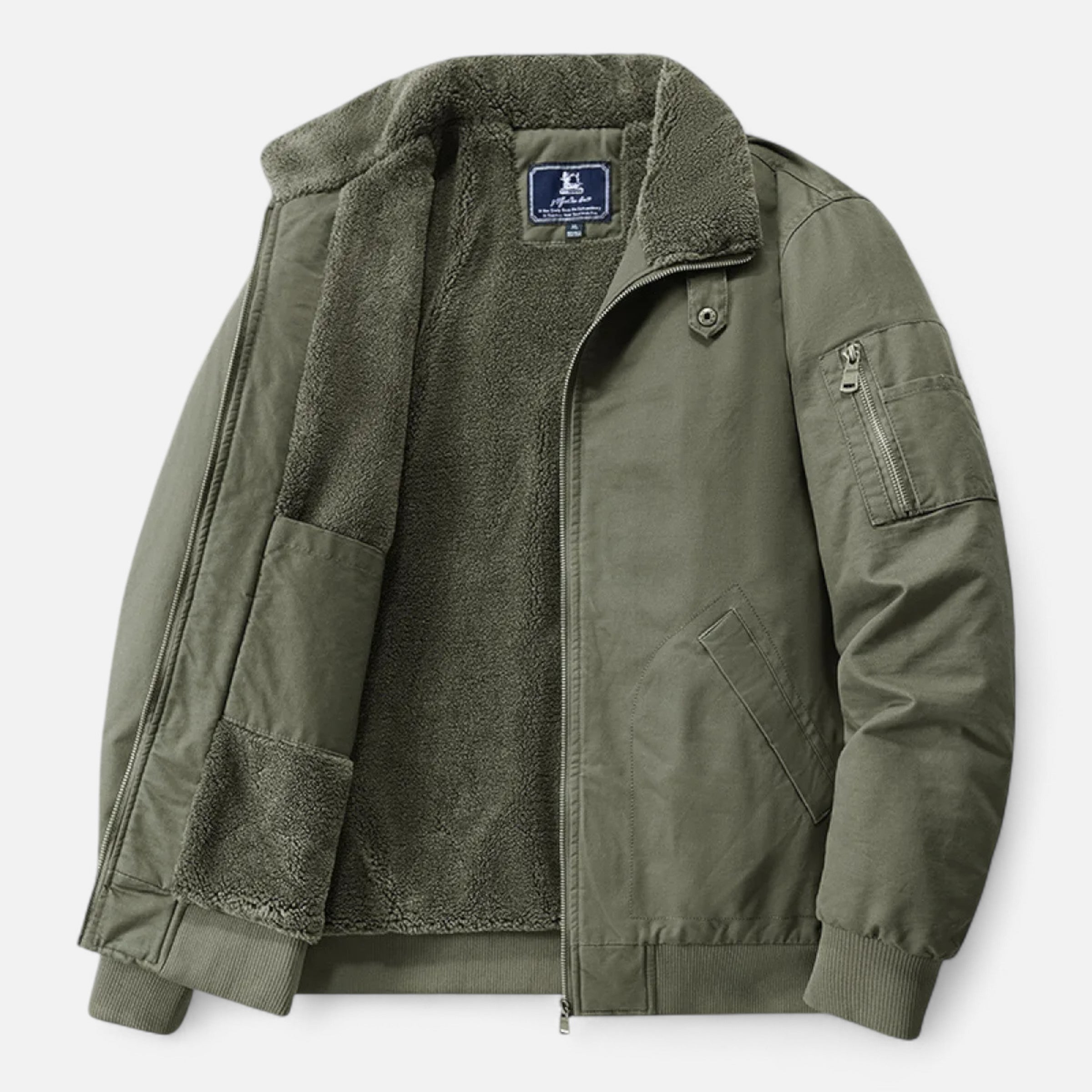 Men’s Casual Heritage Workwear Jacket-Jacket-Calvaro-Olive-M-ByCalvaro