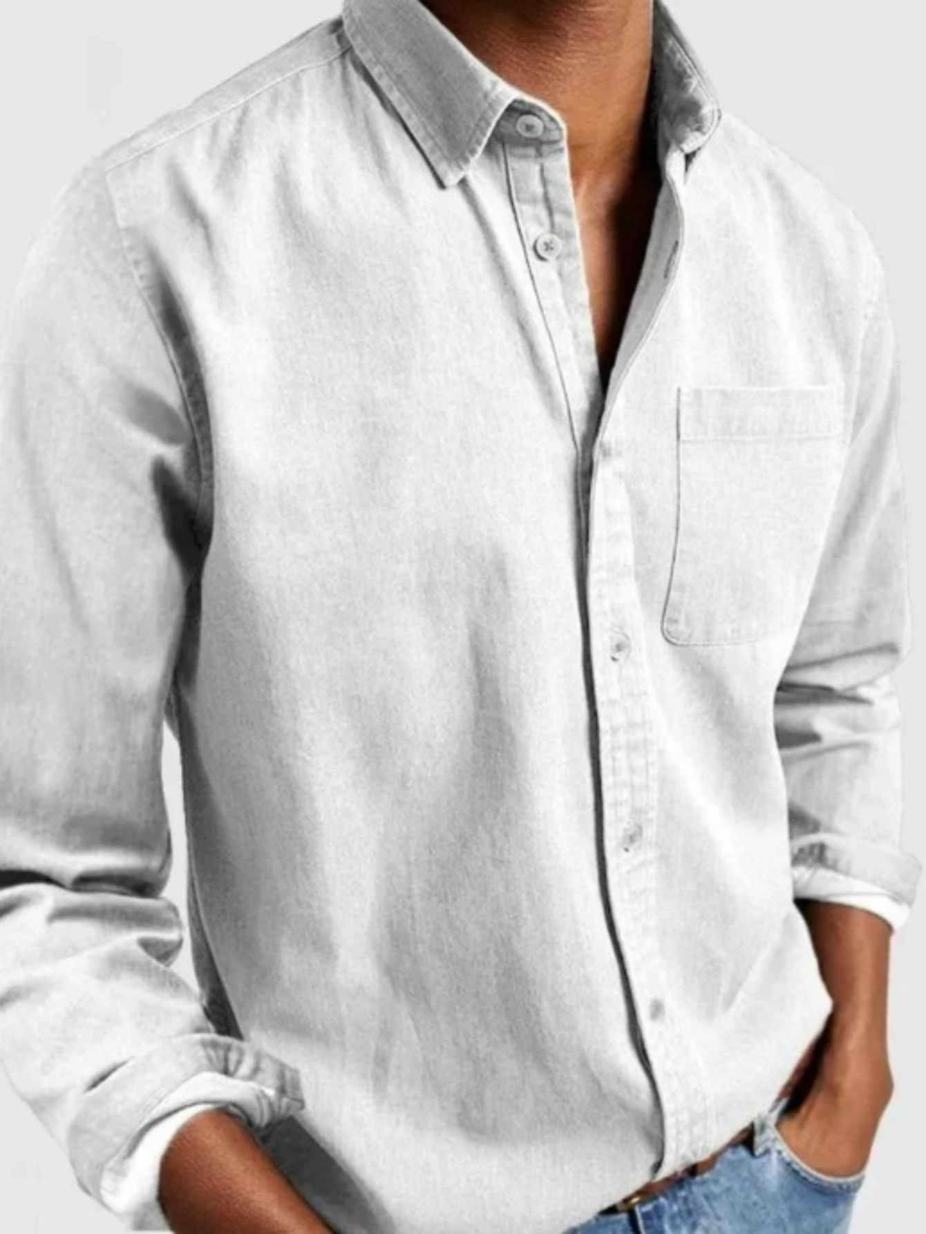 Men's Casual Long Sleeve Shirt-Men's Shirt-Calvaro-ByCalvaro