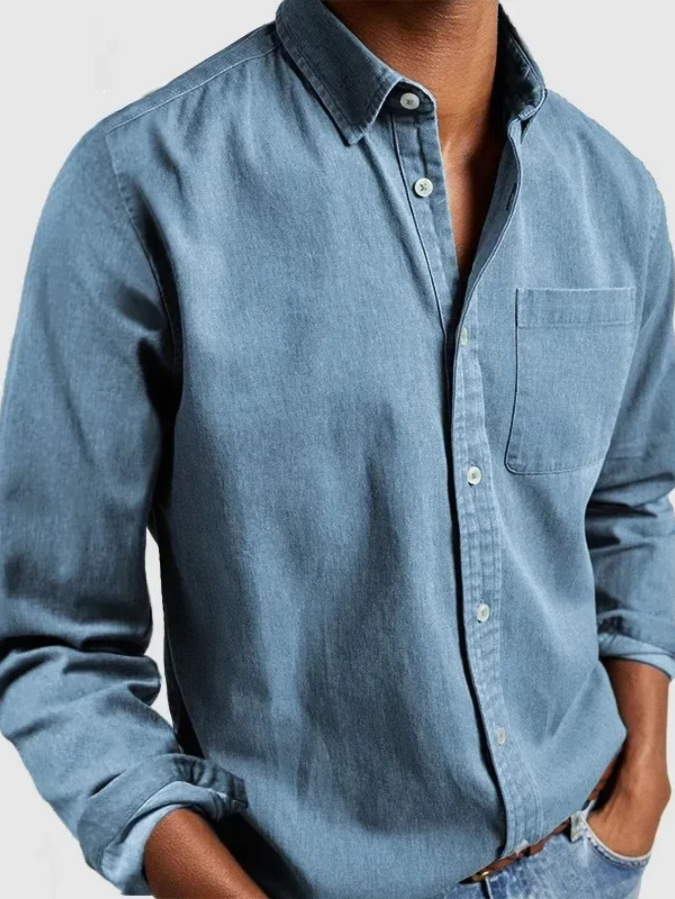 Men's Casual Long Sleeve Shirt-Men's Shirt-Calvaro-ByCalvaro