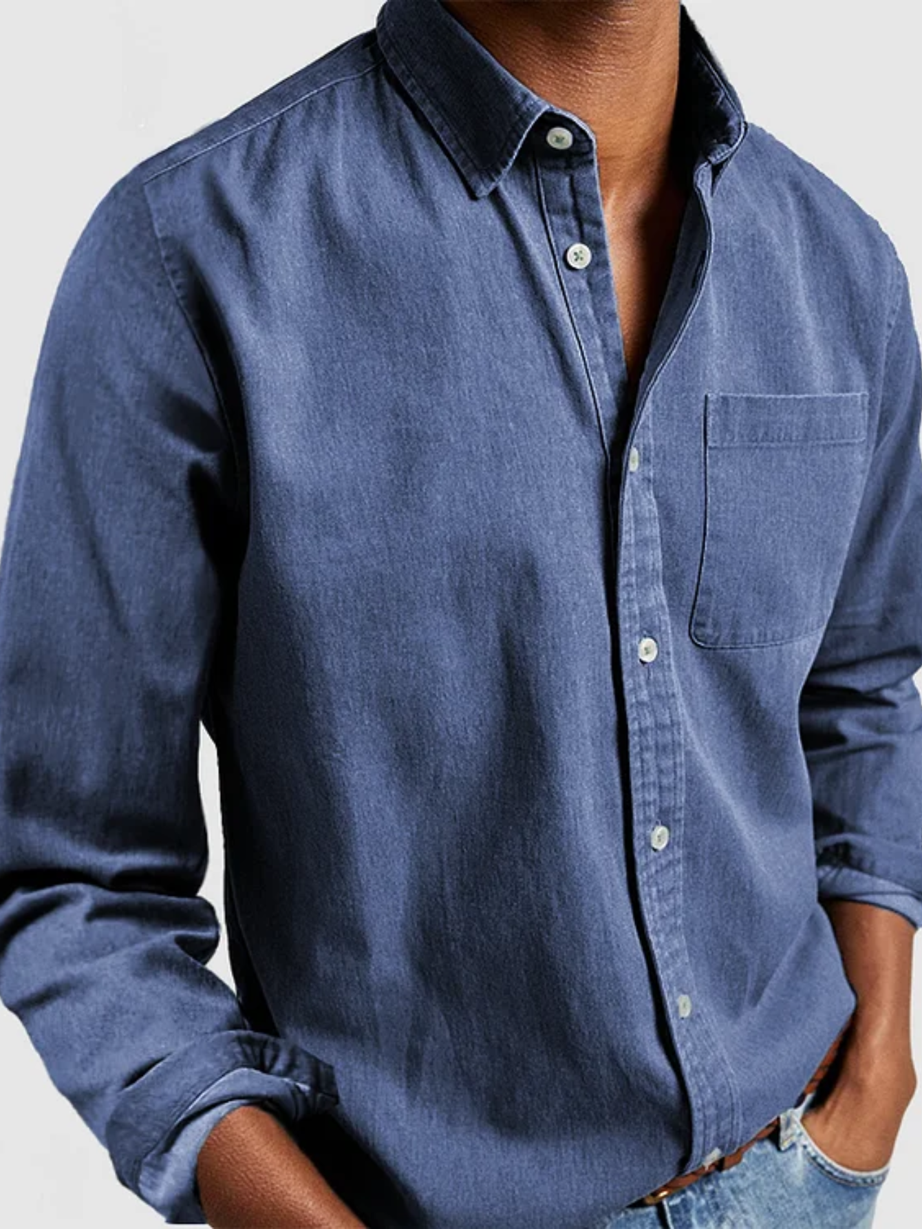 Men's Casual Long Sleeve Shirt-Men's Shirt-Calvaro-ByCalvaro