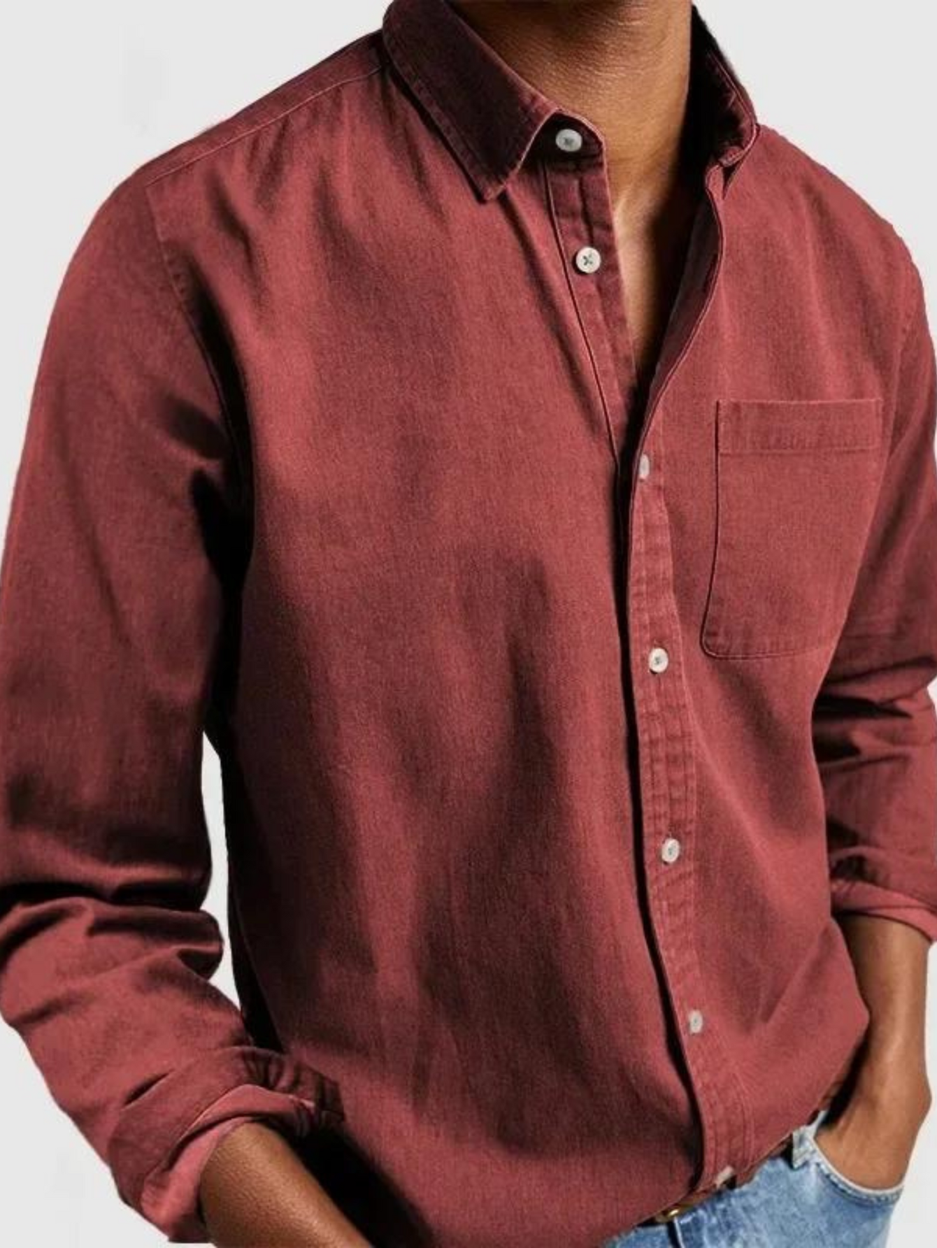 Men's Casual Long Sleeve Shirt-Men's Shirt-Calvaro-ByCalvaro