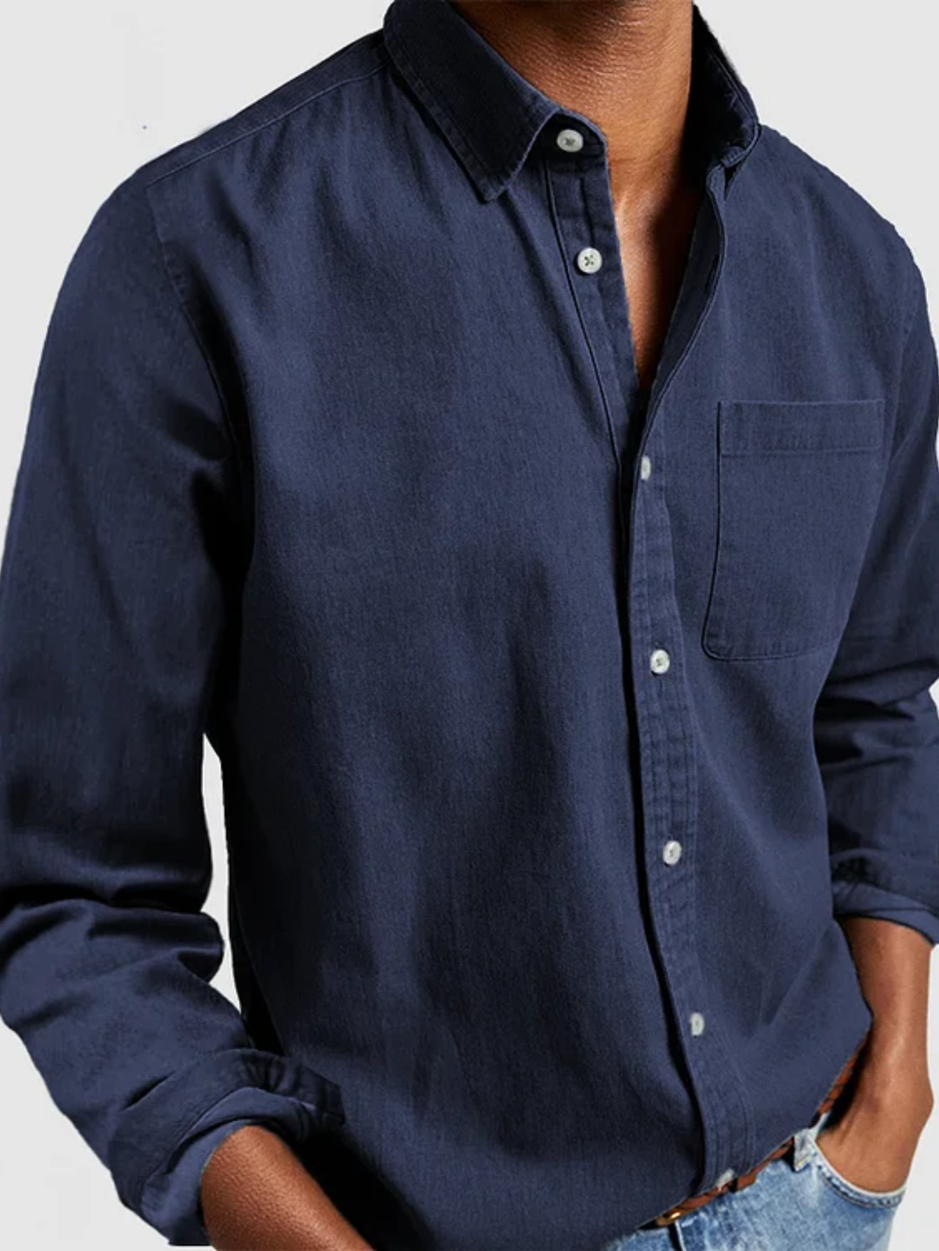 Men's Casual Long Sleeve Shirt-Men's Shirt-Calvaro-ByCalvaro