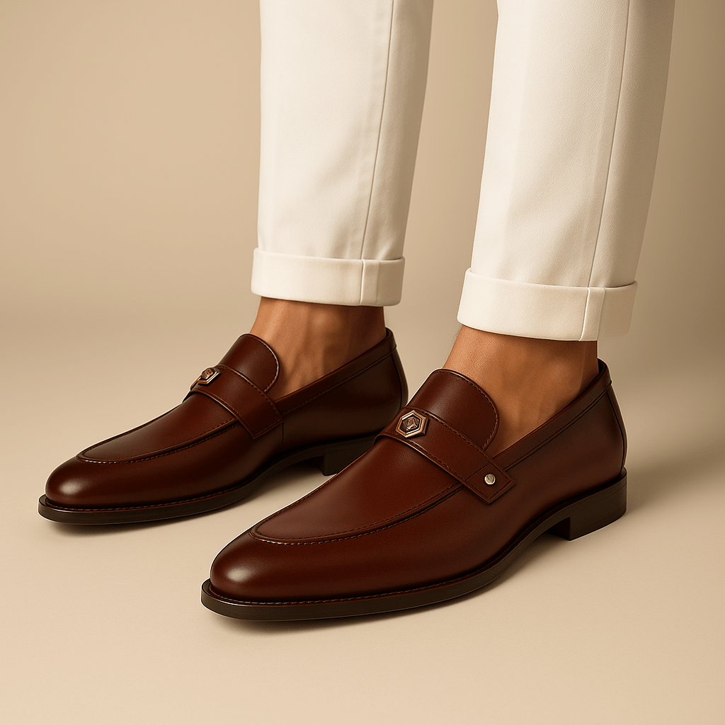 Men's Classic Elegance Penny Loafers-Loafers-Calvaro-ByCalvaro