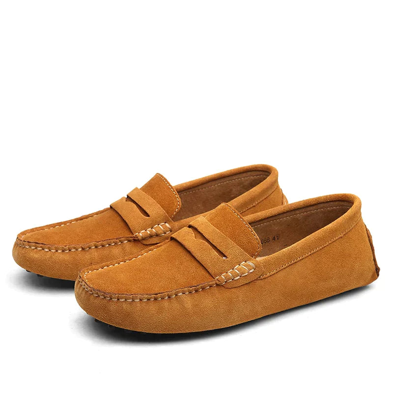Men’s Classic Moc Toe Slip-On Loafers-Men's Shoes-ByCalvaro-ByCalvaro