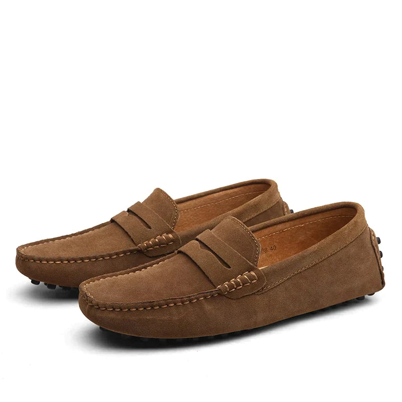 Men’s Classic Moc Toe Slip-On Loafers-Men's Shoes-ByCalvaro-ByCalvaro