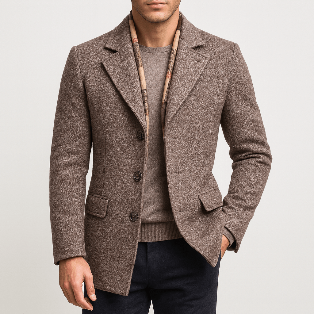 Men’s Classic Tailored Overcoat-Overcoats-Calvaro-ByCalvaro