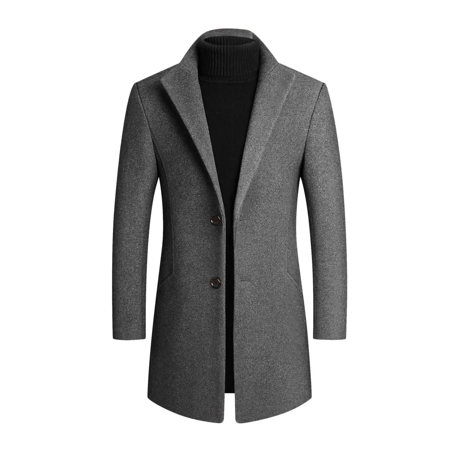 Men’s Classic Wind Resistant Overcoat-Coats & Jackets-ByCalvaro-ByCalvaro