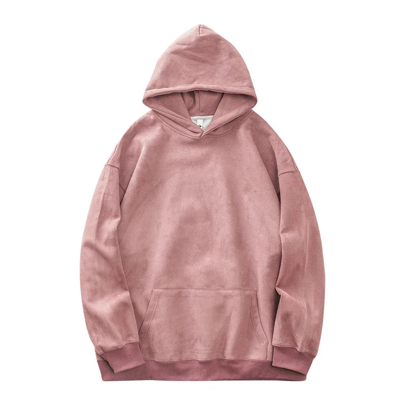 Men's Heavyweight Fleece Warm Casual Hoodie-Hoodie-Calvaro-Pink-M-ByCalvaro