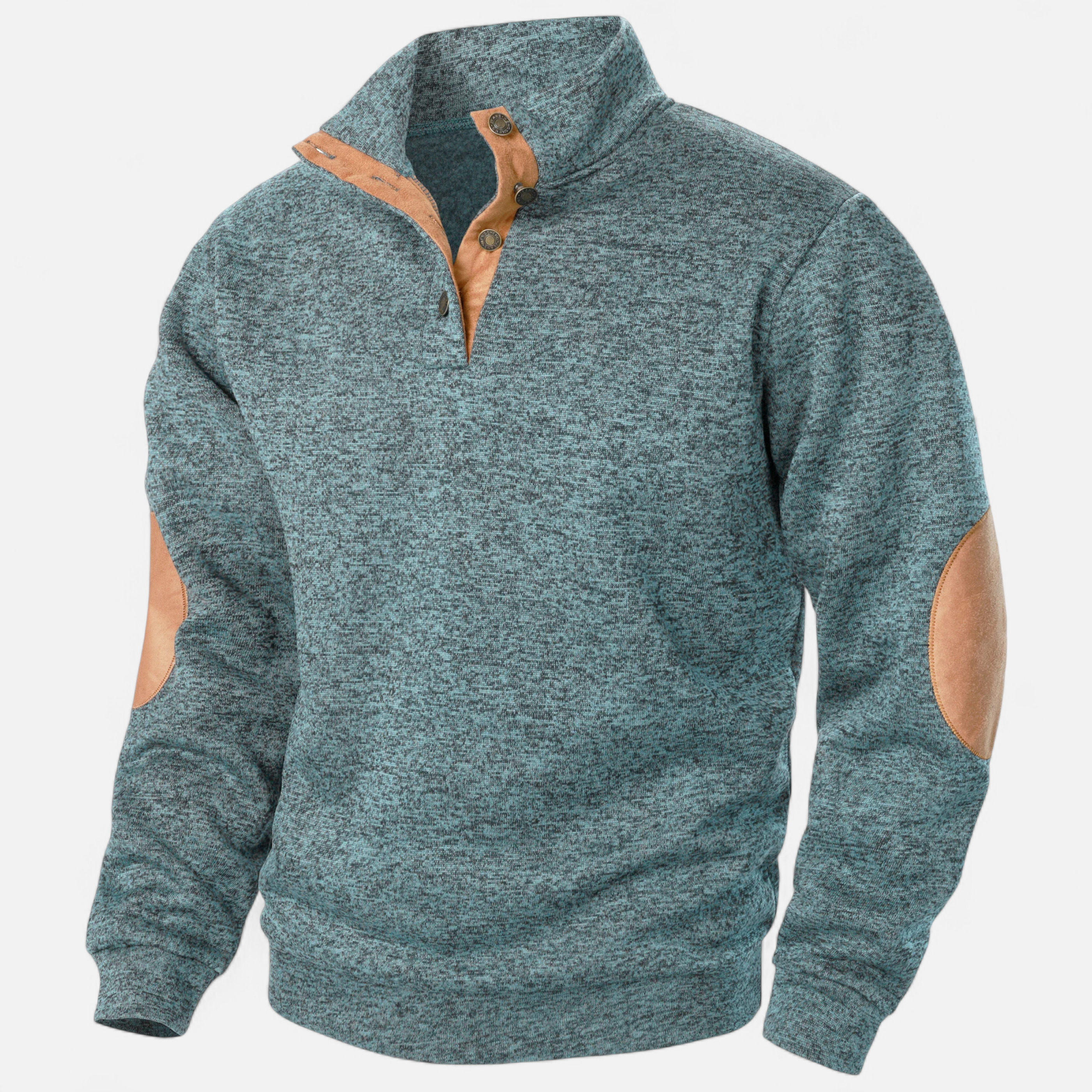 Men’s Knit Sweater with Stand Collar-Sweaters-Calvaro-ByCalvaro