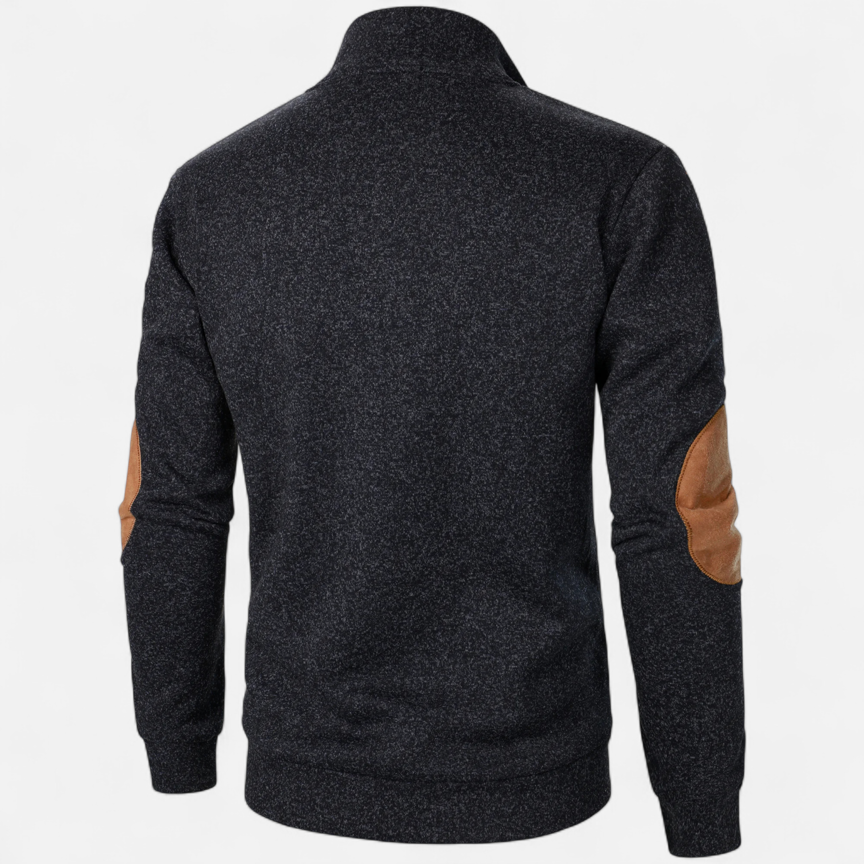 Men’s Knit Sweater with Stand Collar-Sweaters-Calvaro-ByCalvaro