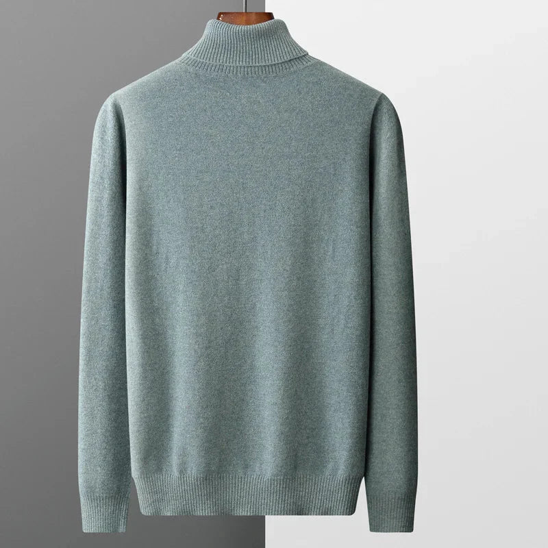 Men’s Knit Turtleneck Sweater-Sweaters-Calvaro-ByCalvaro