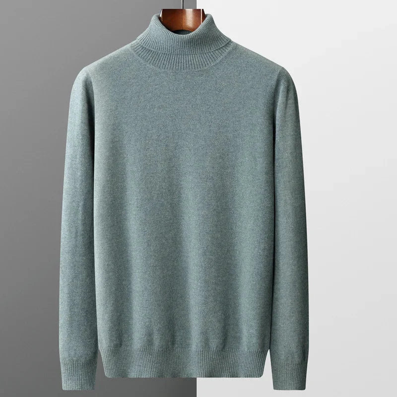 Men’s Knit Turtleneck Sweater-Sweaters-Calvaro-ByCalvaro