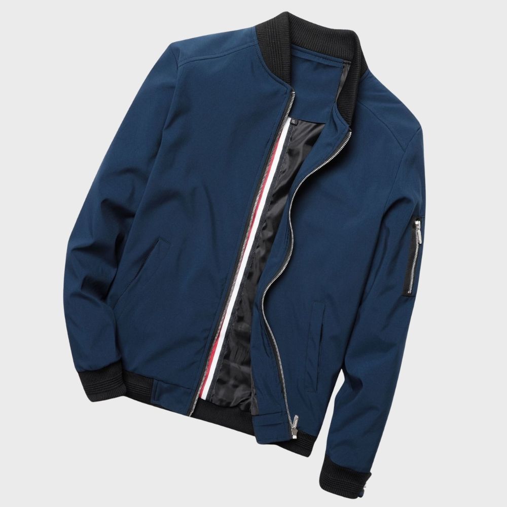 Men's Lightweight Bomber Jacket for All Seasons-Jackets-Calvaro-ByCalvaro