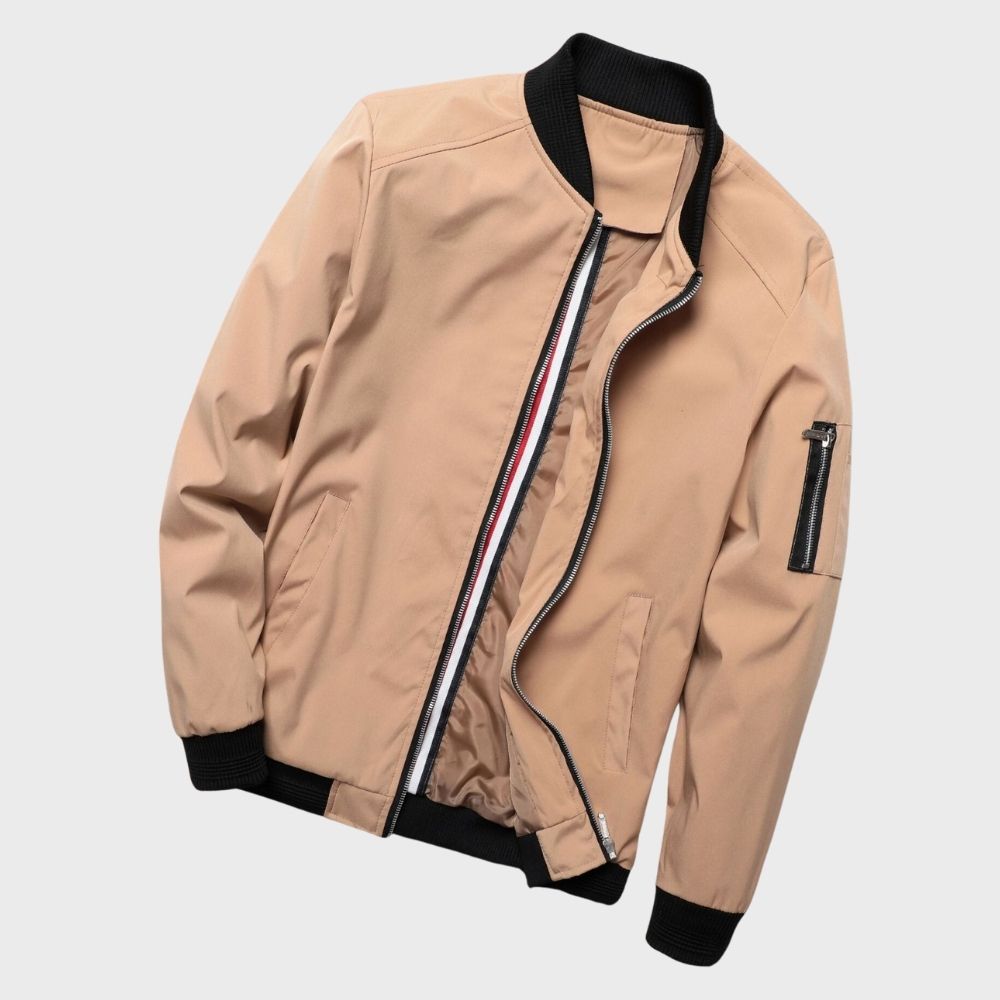 Men's Lightweight Bomber Jacket for All Seasons-Jackets-Calvaro-ByCalvaro