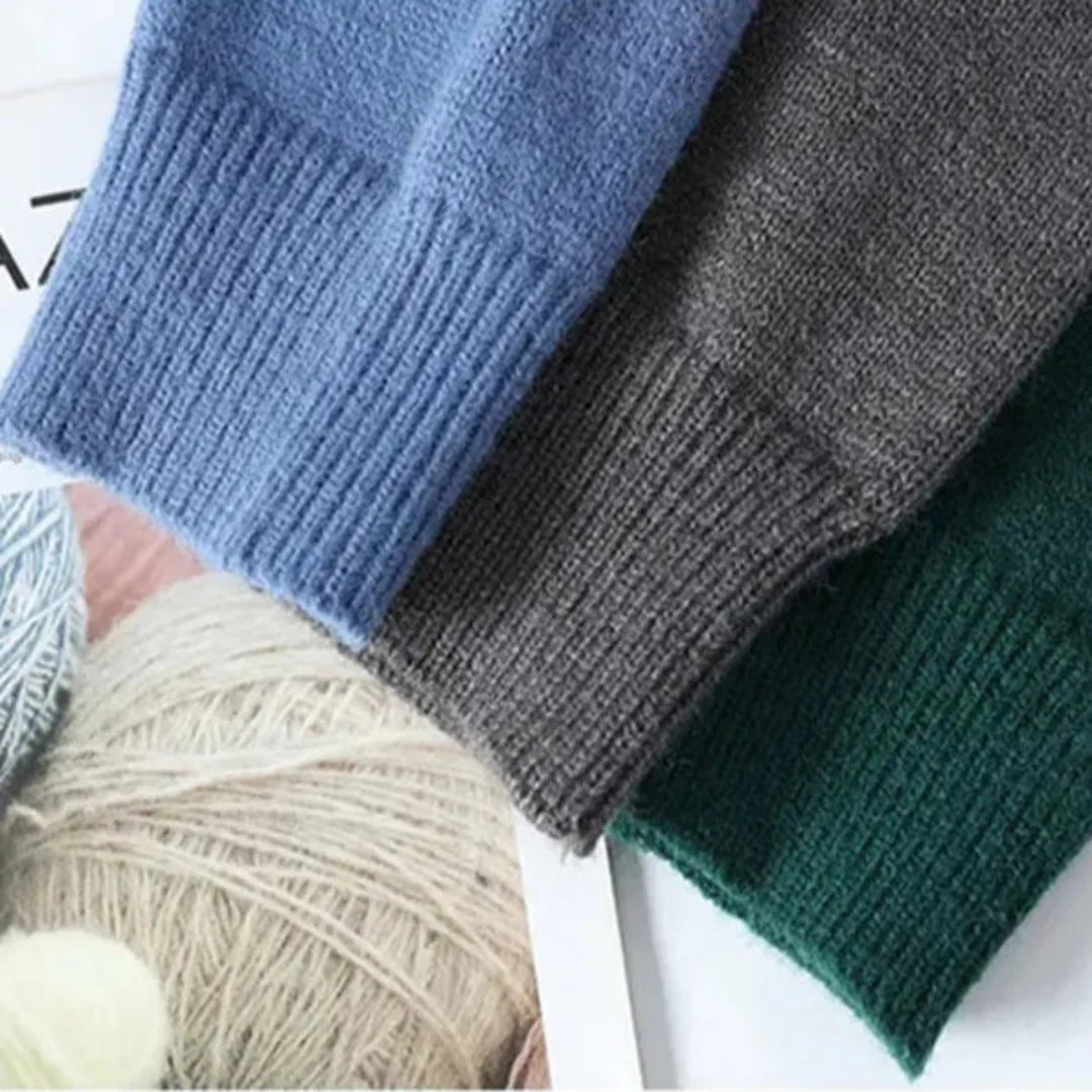 Men’s Patchwork Sweater Loose Fit-Sweaters-Calvaro-ByCalvaro