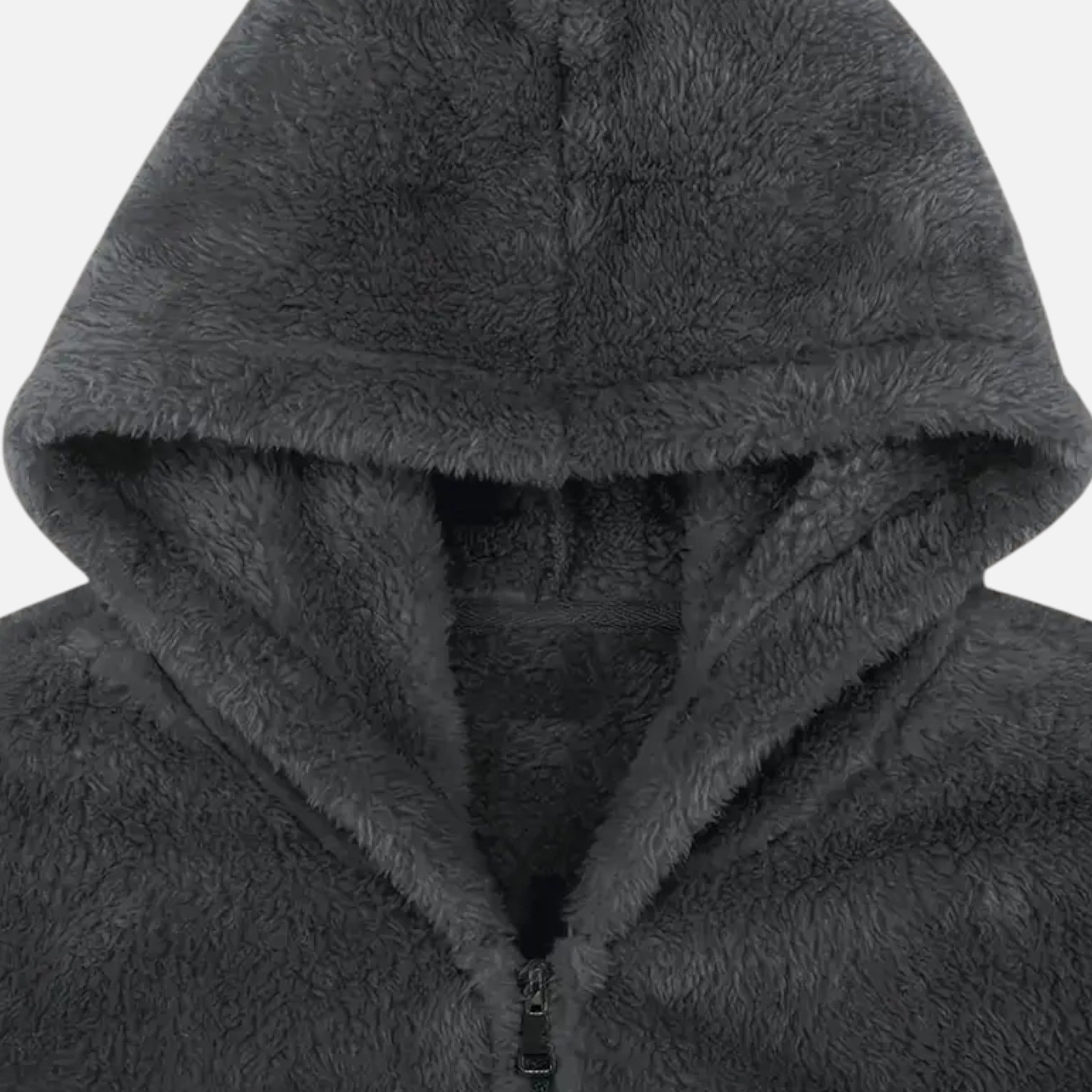Men’s Plush Fleece Hooded Jacket-Jackets-Calvaro-ByCalvaro