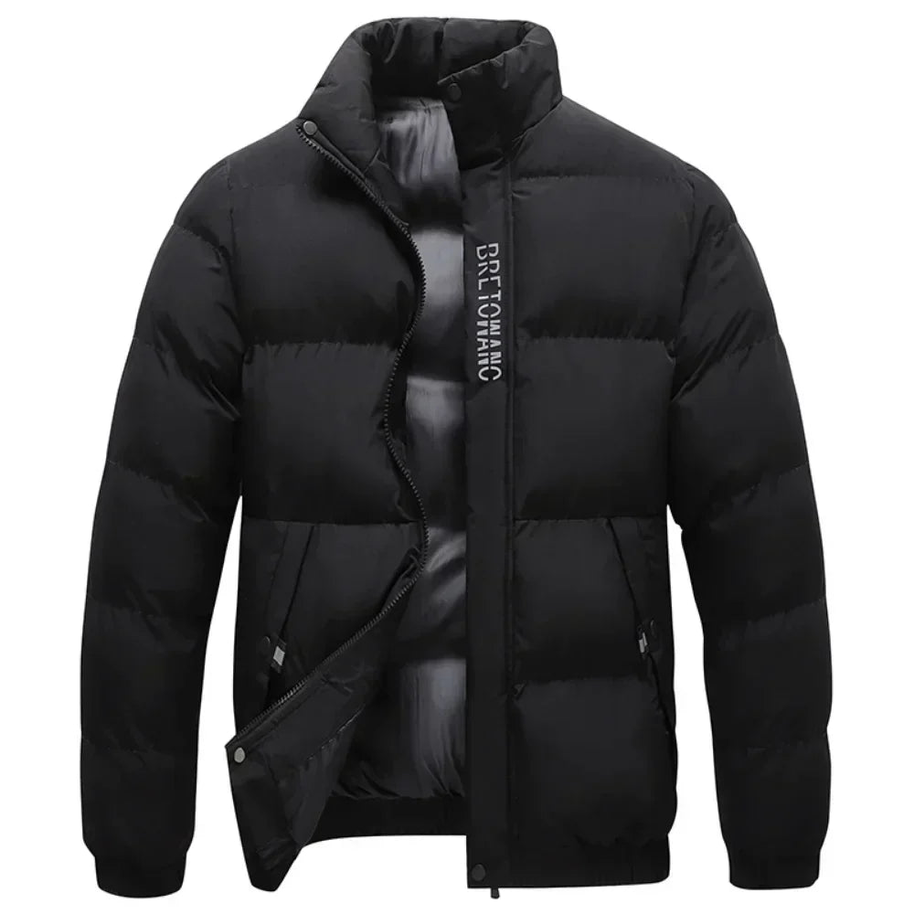 Men’s Puffer Jacket Stand Collar-Jacket-Calvaro-ByCalvaro