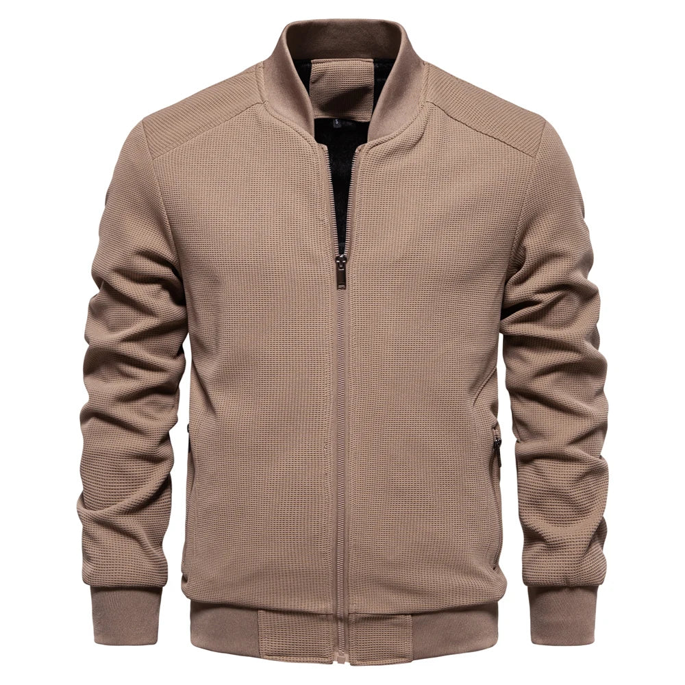 Men’s Refined Casual Jacket-Jackets-Calvaro-Khaki-S-ByCalvaro