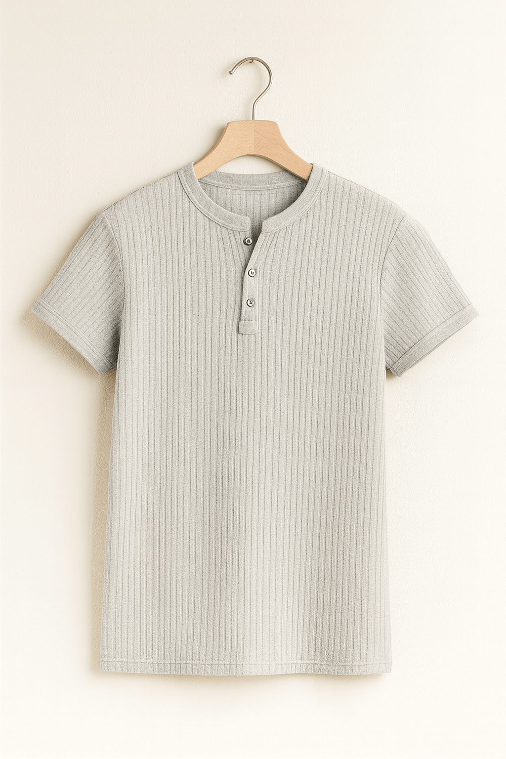 Men's Ribbed Short Sleeve Shirt Top-Shirts-Calvaro-ByCalvaro
