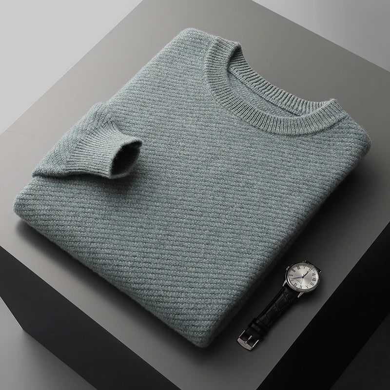 Men’s Soft Knit Crewneck Sweater-Sweaters-ByCalvaro-ByCalvaro