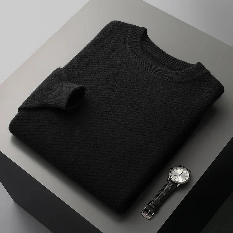 Men’s Soft Knit Crewneck Sweater-Sweaters-ByCalvaro-ByCalvaro