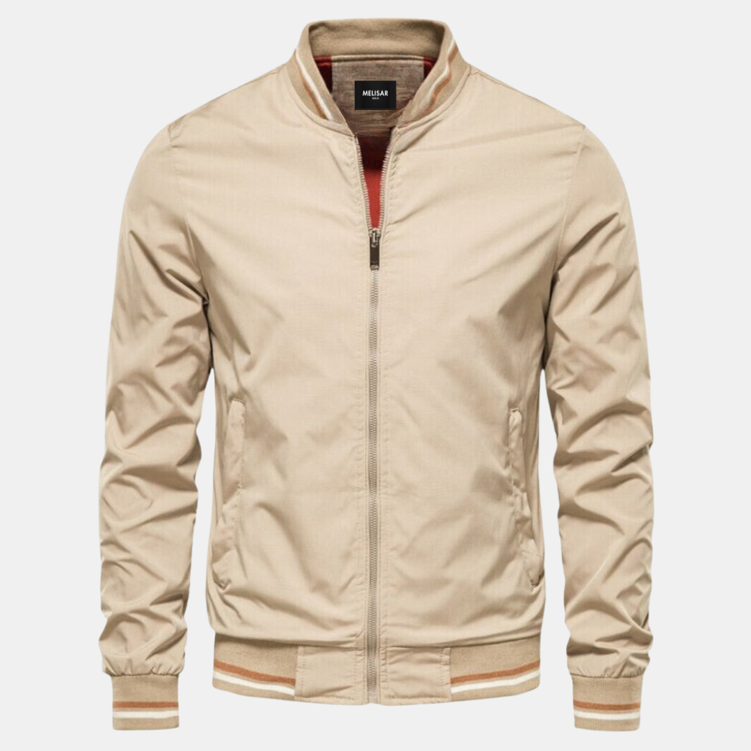 Men's Sporty Bomber Jacket for All Seasons-Jacket-Calvaro-ByCalvaro