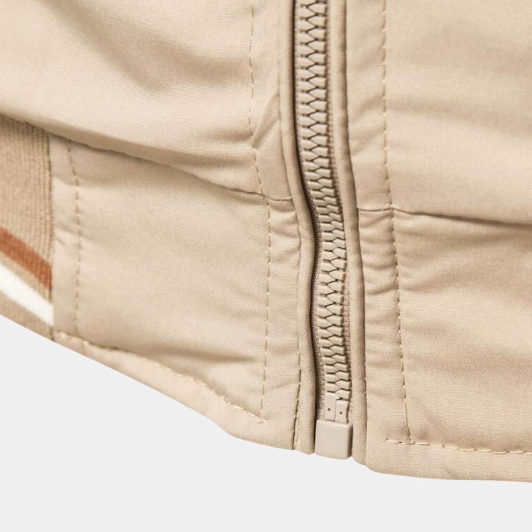 Men's Sporty Bomber Jacket for All Seasons-Jacket-Calvaro-ByCalvaro