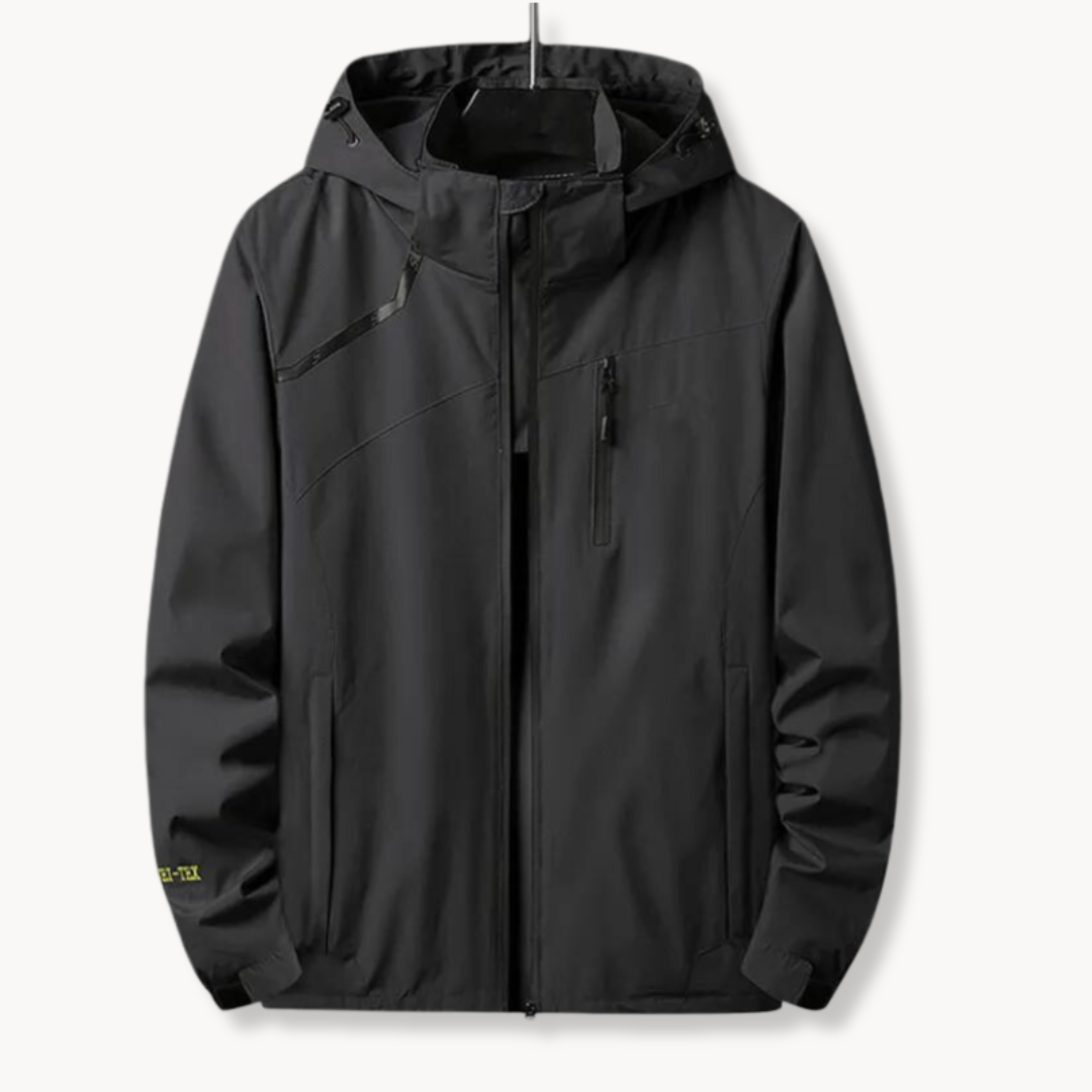 Men’s Stylish Adaptive Windbreaker-Windbreaker-Calvaro-Black-S-ByCalvaro