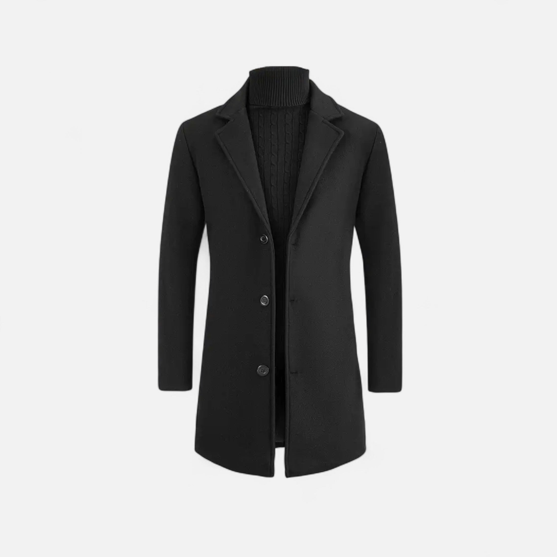 Men’s Tailored Winter Overcoat-Jackets-Calvaro-ByCalvaro