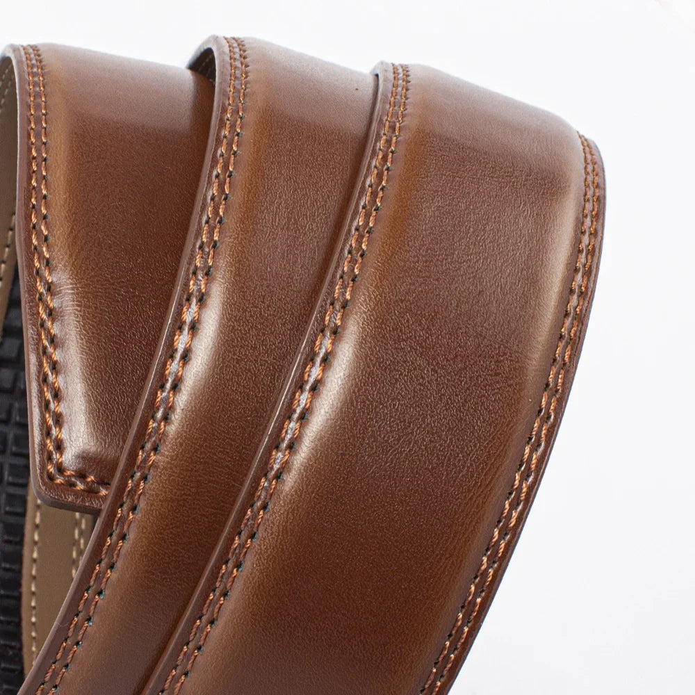 Men's Timeless Adjustable Leather Ratchet Belt-Men's Belts-Calvaro-ByCalvaro