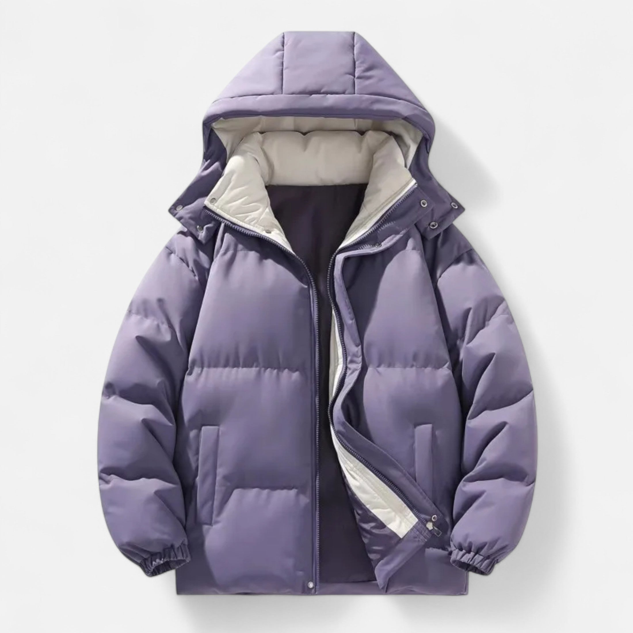 Men’s Windproof Heritage Hooded Parka-Jackets-Calvaro-Purple-M-ByCalvaro