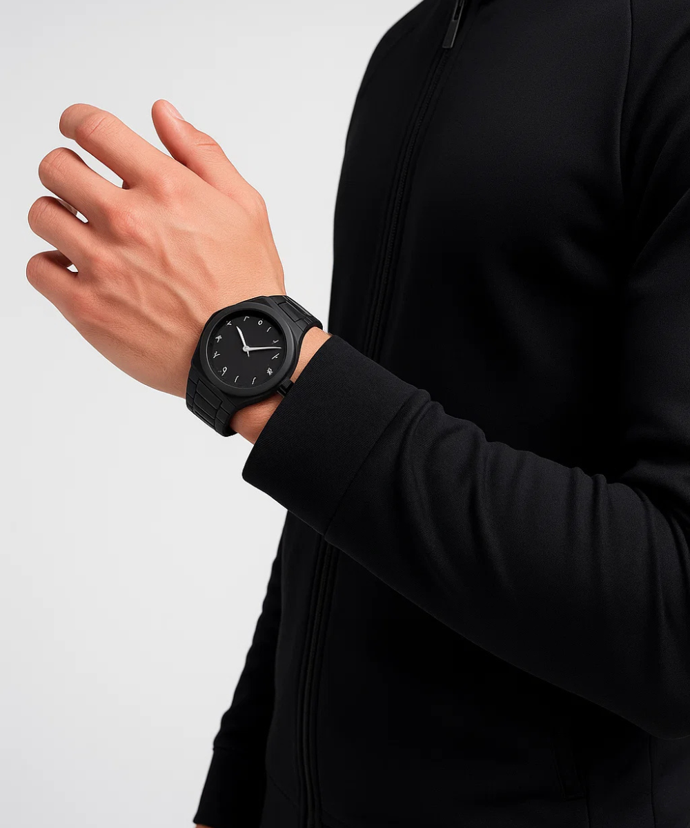 Calvaro BLACK Nuit Arabic Watch