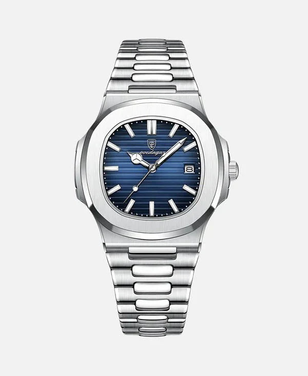 Calvaro Waterproof Luminous Quartz Watch-Watches-Calvaro-Silver/ Blue-ByCalvaro