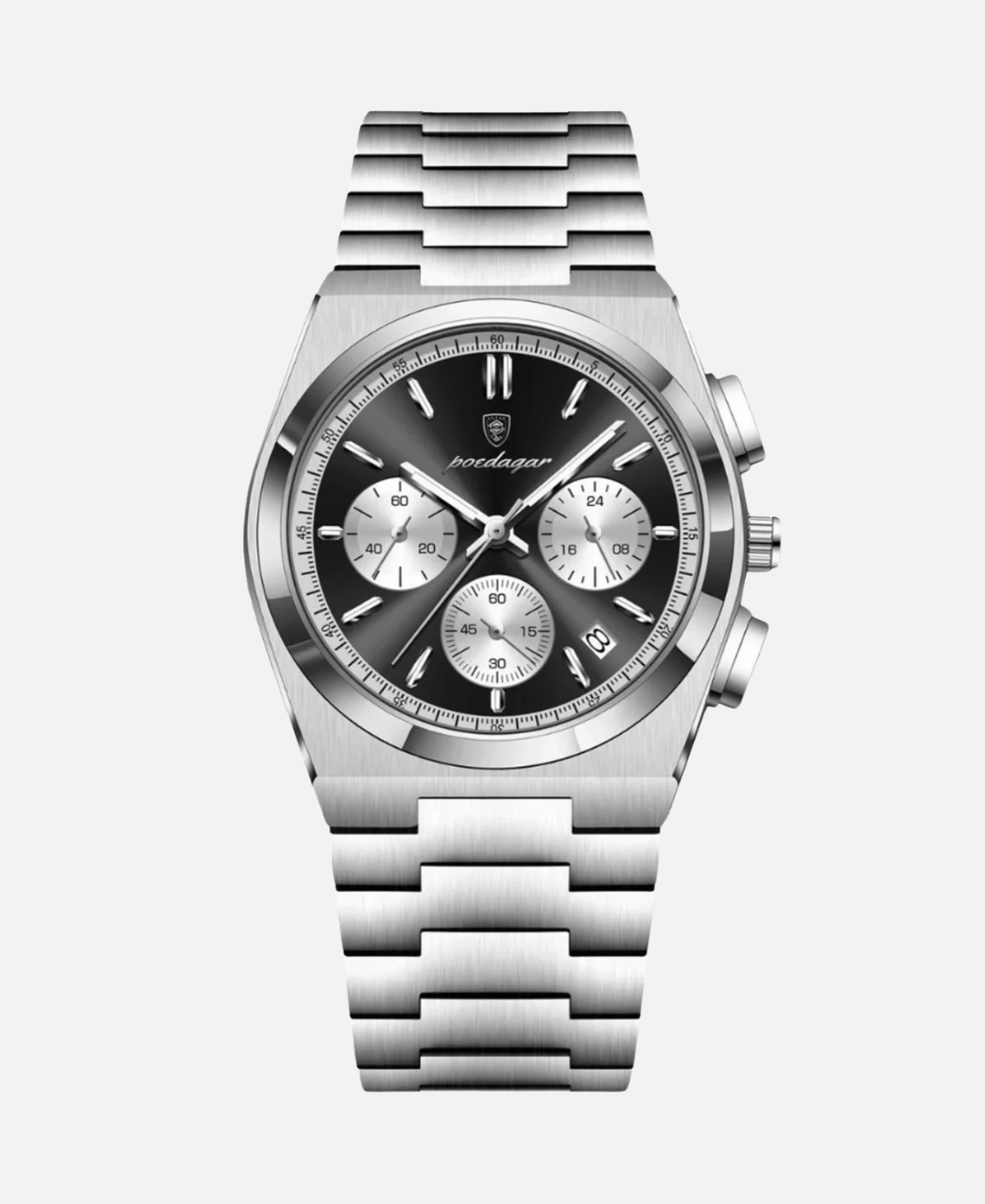 Calvaro Chronograph Quartz Watch-Watches-Calvaro-Silver/ Black-ByCalvaro